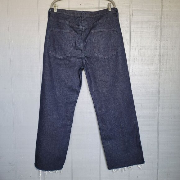 Banana Republic High-Rise Straight-Fit Dark Wash Denim Jeans. Size 33/16 - Picture 3 of 6
